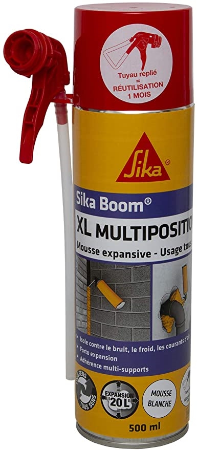 Mousse expansive isolante polyuréthane 2-en-1 Sika Boom® - cartouche de 500  ml - SIKA