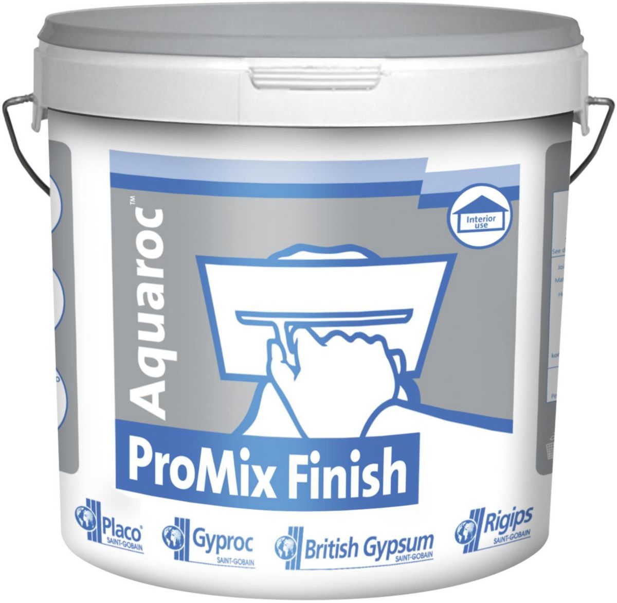 Enduit de jointement et ratissage pour plaque Aquaroc, Promix Finish, seau 12 kg