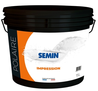 Peinture d’impression acrylique, polaire semin, seau de 15 L