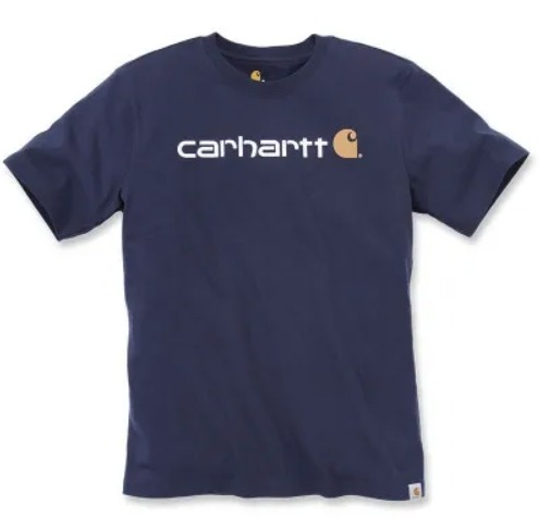 T-Shirt Carhartt, logo poitrine, bleu foncé