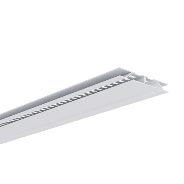 Profil de ventilation dissumulée pour débord de toit en PVC, lg. 4m, blanc