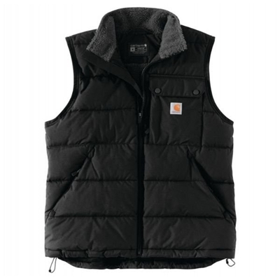 Gilet matelassé sans manche Carhartt, coupe-vent et déperlant, Montana, noir